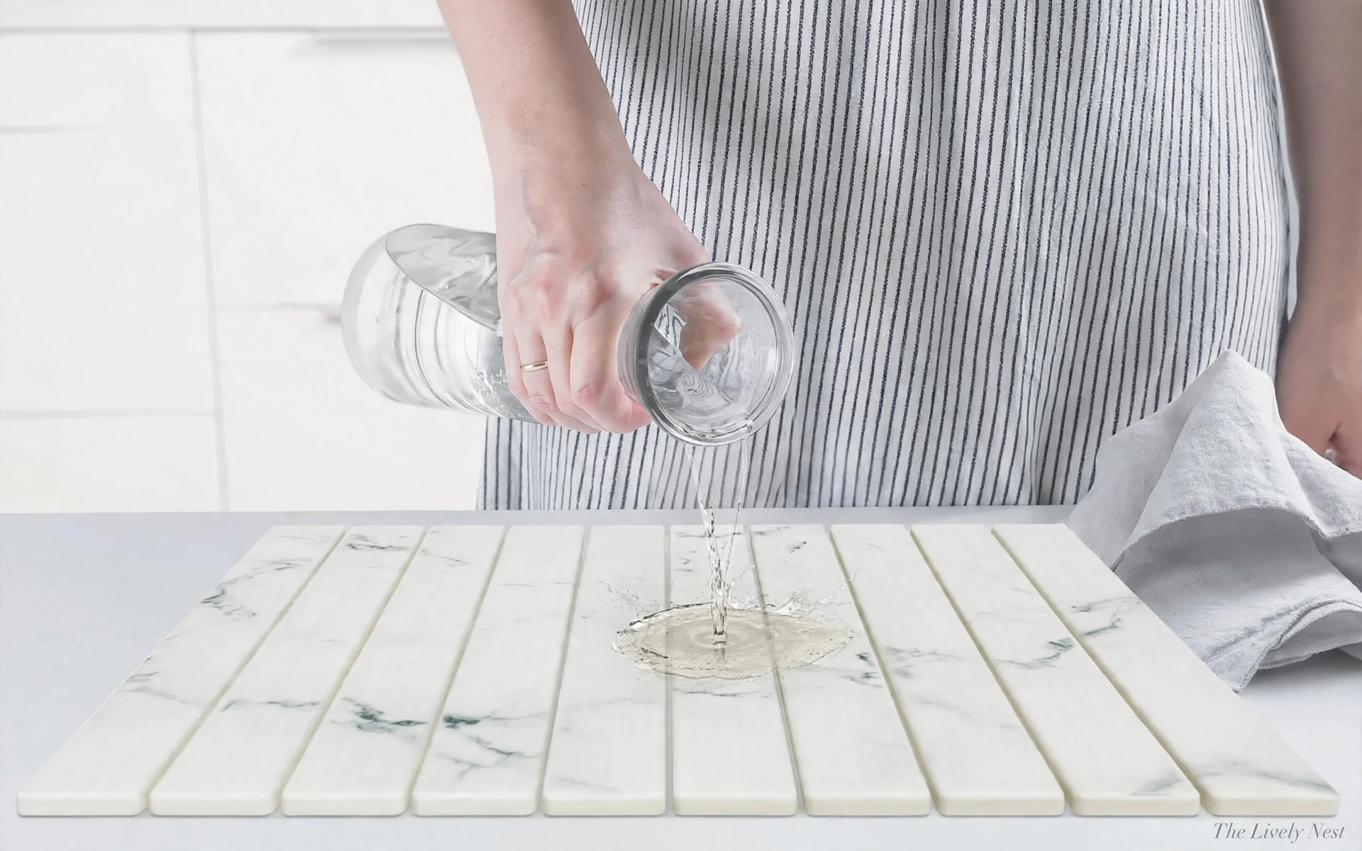 Haven Stone Drying Mat- Fast-Dry Diatomaceous Countertop Mat