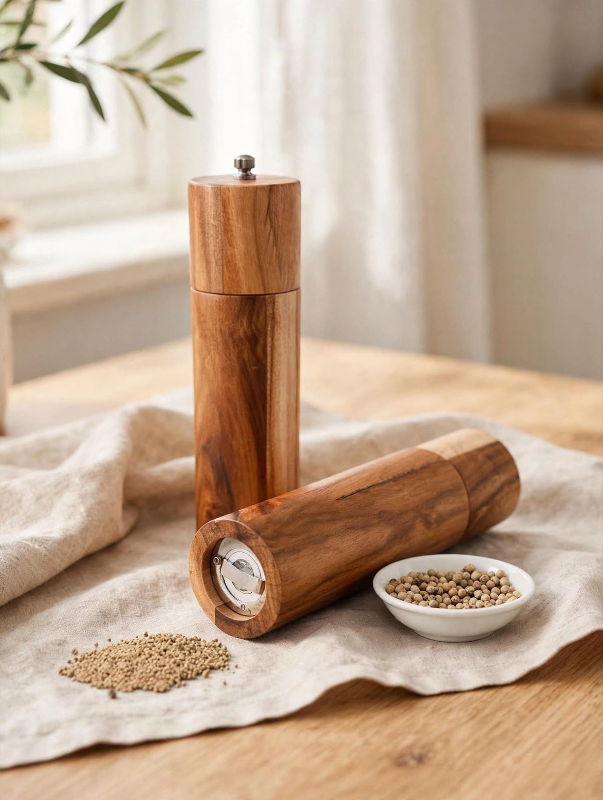 Acacia Salt & Pepper Grinder Set